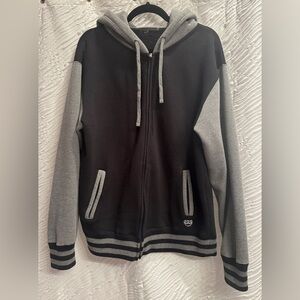 Black and Gray Women’s Zip Hoodie